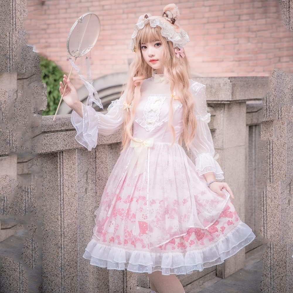 Pink and White Lolita Fashion